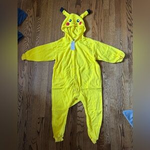 Yellow Pikachu Kids One Piece Halloween Costume